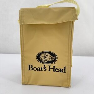 Boar's Head Lunch Bag Cooler Unisex Yellow Insulated Deli Logo Small Tote